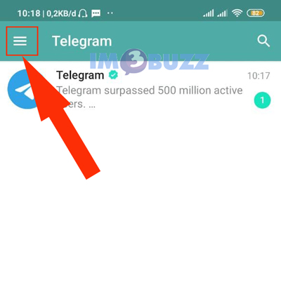 klik Garis Tiga Vertikal Telegram untuk hapus akun telegram