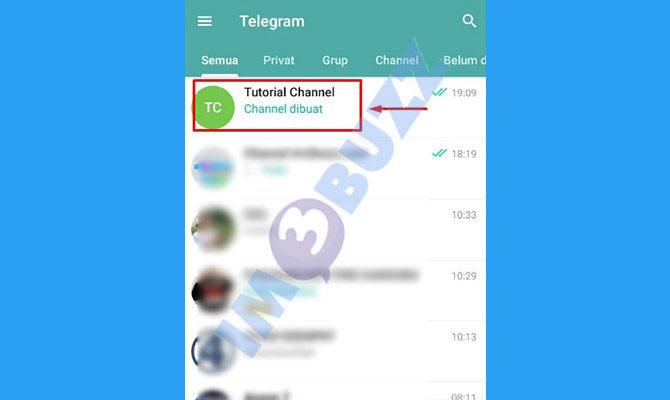 2. cari dan buka channel telegram untuk menghapus channel
