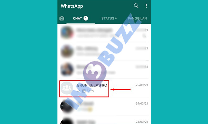 2. cari dan buka grup untuk Membuat Link Grup Whatsapp Di Bio IG Dan TikTok