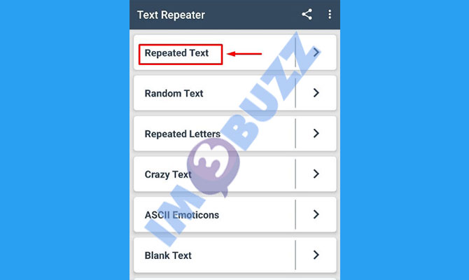 2. pilih repeat text telegram