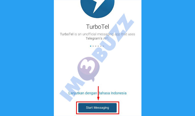 3. ketuk start messaging untuk mengubah telegram android menjadi iphone
