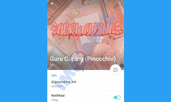 2. Guru Cuping (Pinocchio) Font Cuping Telegram Bot