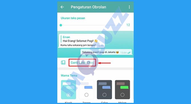 Ketuk Ganti Latar Chat Telegram Untuk Merubah Wallpaper
