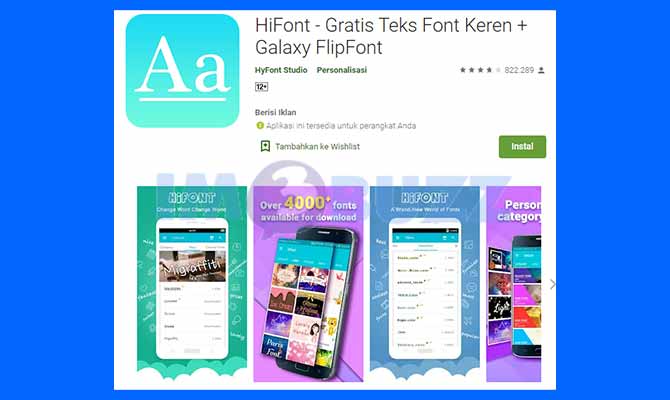 Aplikasi Fonts Aesthetic Gratis HiFont