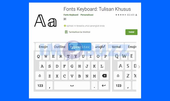 Aplikasi Fonts Keyboard Gratis di Android