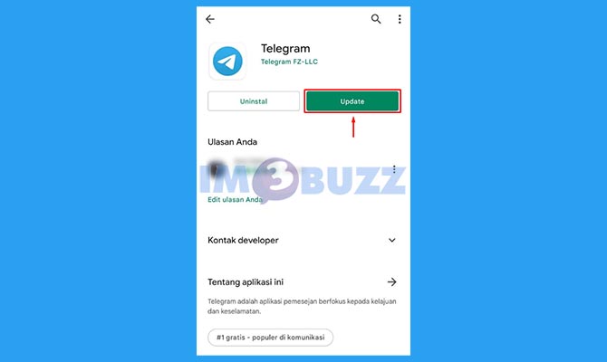 Ketuk Update Telegram di Android