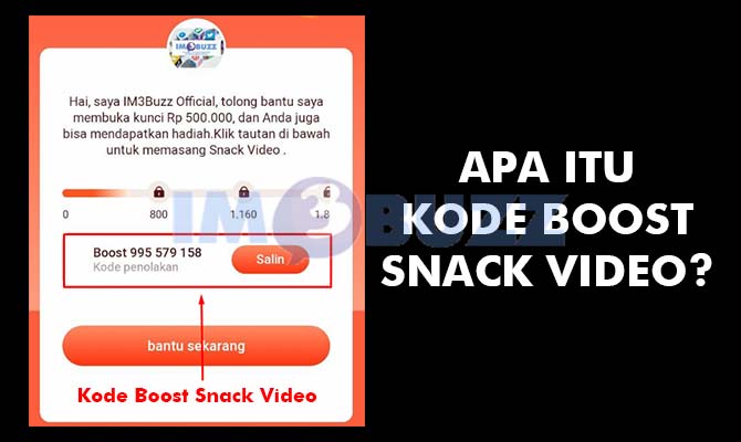 Pengertian Kode Boost Snack Video