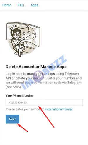 8 Masukkan Nomor HP Telegram